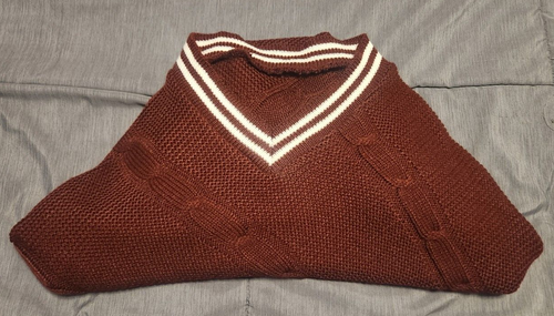 Womens Poncho - Red / Maroon - One Size - Picture 4 of 4