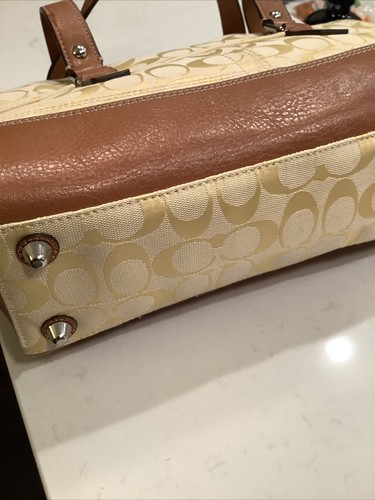 Coach Signature Hampton Umhängetasche Gelb Tasche F13070 & Geldbörse Neu - Bild 9 von 18