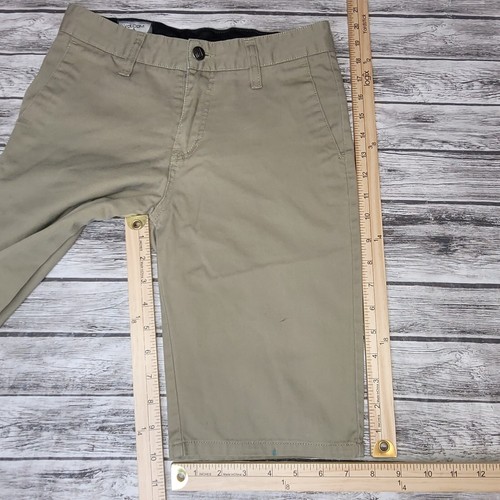Volcom Size 27/40 Boys Shorts Mid Rise Casual Beige - Picture 2 of 7