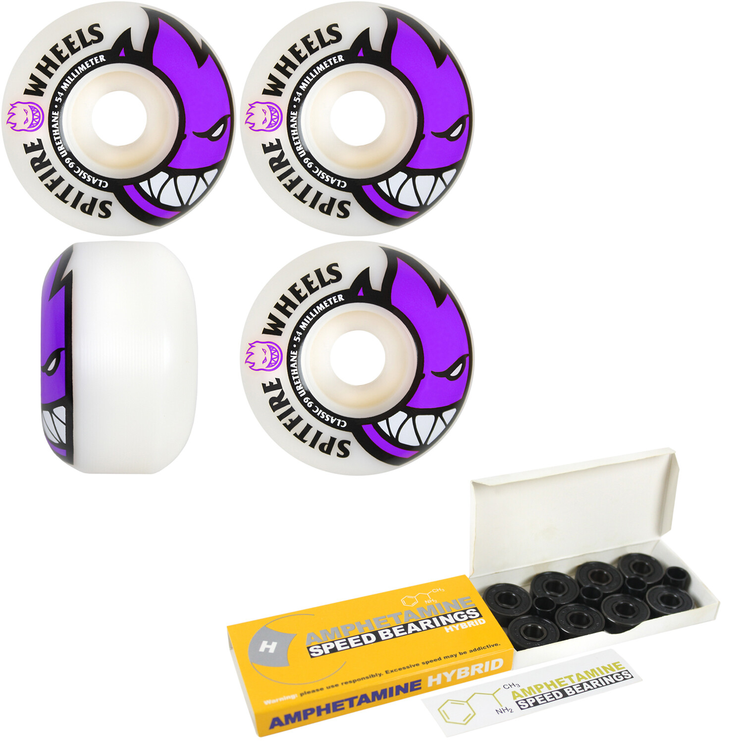 Wheels With Hybrid Ceramic Bearings Bighead White 99a