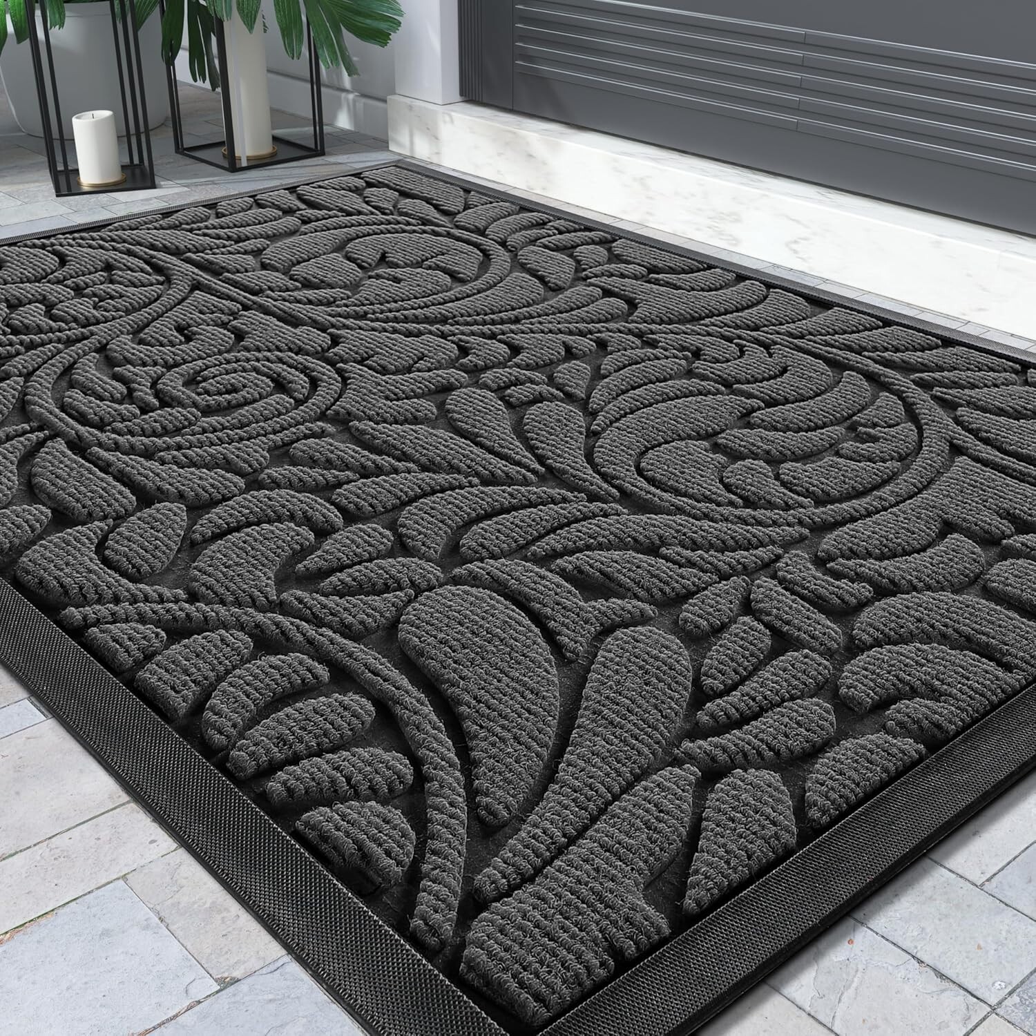 Yimobra Sturdy Door Mat Heavy Duty Front Welcome Mats for Home Entrance Outdoor