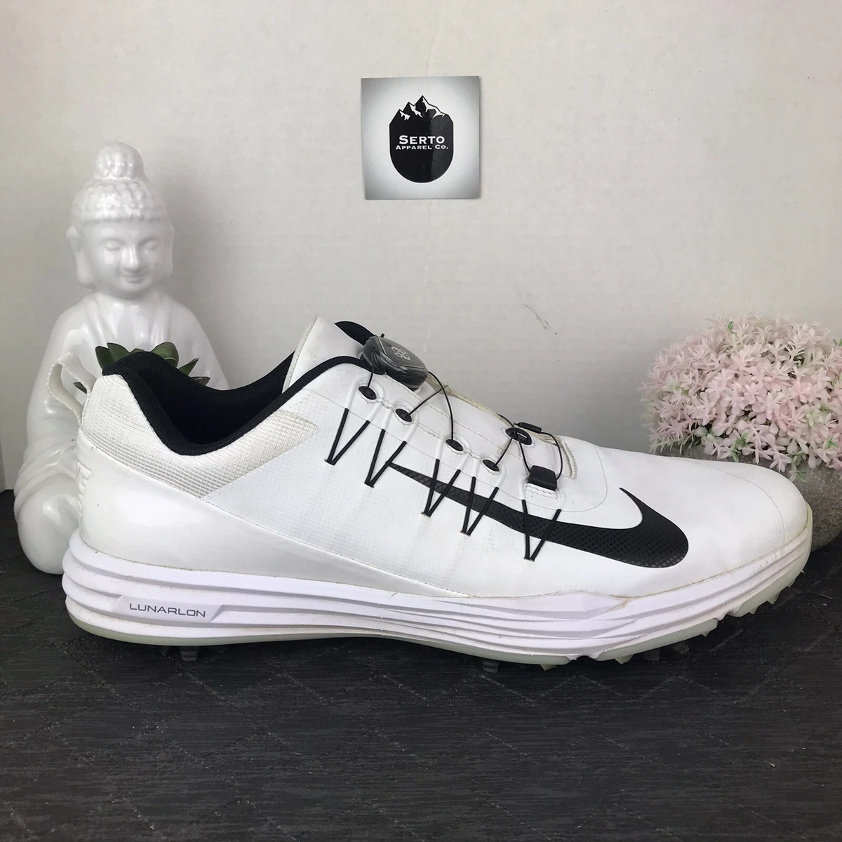 Nike Command 2 BOA White Black Golf Sz 11.5 PHOTO SHOT SAMPLE (888552-100)