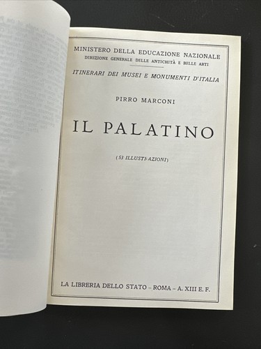Vintage 1940 The Palatine IL Guide Book Museum Italy Educazione Pirro Marconi - Picture 6 of 13