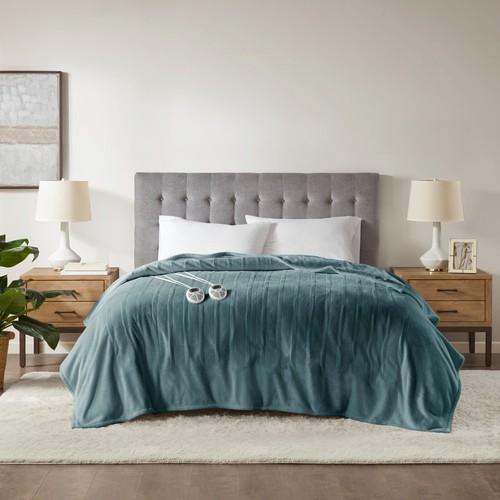 Serta Soft Plush Electric Blanket Fast Heating Cozy Cover Twin/Full/Queen/King - Picture 4 of 47