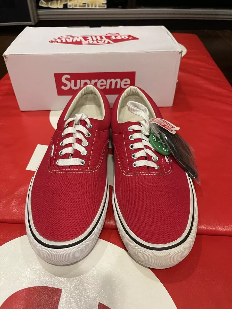 Brand New Vans X Supreme Era Pro Motion Logo Red With Receipt Size 11