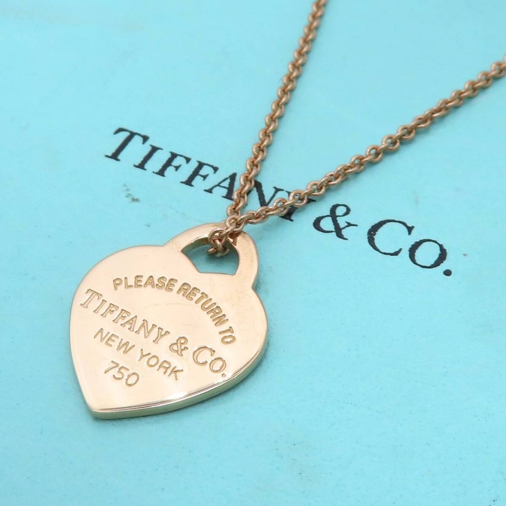Tiffany & Co. Necklace Rose Gold Return to Heart 750 K18 Pink Accessories
