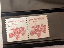 US Scott #2127 $0.071 Tractor 1920s Coil Pair MNH 1987