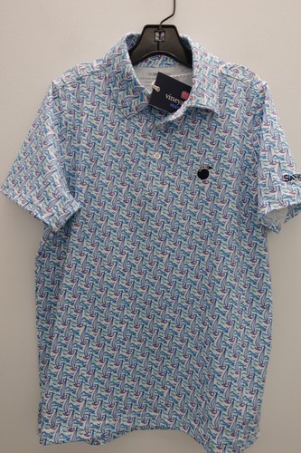 $55 NWT Vineyard Vines Summer Sport Polo Shirt Boys Sz Small (8-10)