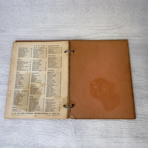 PET RECIPES Cookbook Vintage 1931 Pet Sweetened Condensed Milk *READ - Picture 7 of 9
