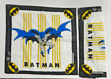 Lot of 2 Vintage 1989 DC Comics Batman Cotton Bandana Handkerchiefs