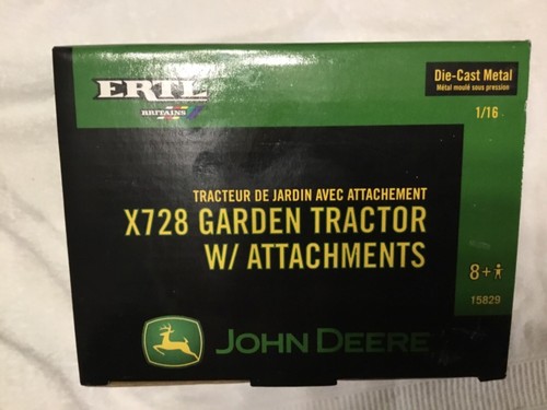 Ertl John Deere X928 Garden Tractor w/Attachments 1/16 scale Diecast NIP 15829 - Picture 6 of 8