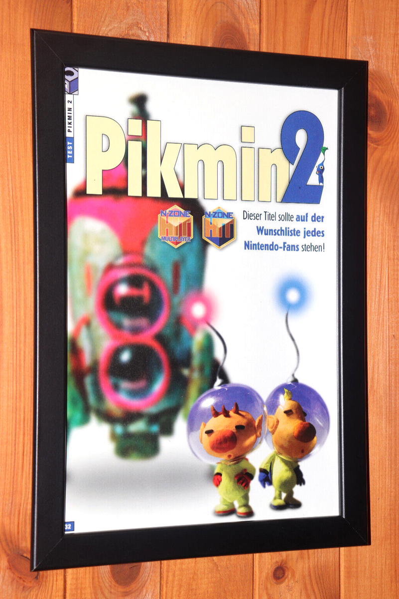 Pikmin 2 Nintendo GameCube Vintage Rare Small Promo Poster / Ad