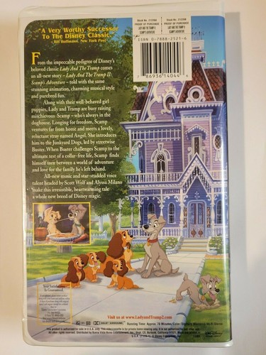 Lady and the Tramp II: Scamps Adventure (VHS, 2001) - Imagen 2 de 3