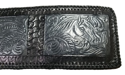 Handmade HORSEHEAD WALLET Genuine LEATHER with Edge LACING Mens Bi-fold Billfold - Picture 5 of 38