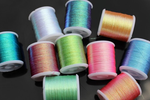 10 colors Pearl Glitter Tinsel 150D Thread 40 yards Fly Fishing Tying Materials - 第 5/5 張圖片