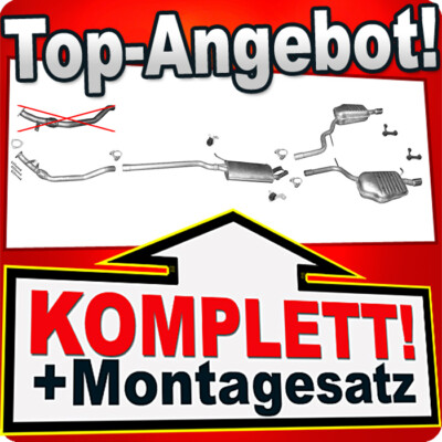 Auspuff für AUDI A4 (B6) 1.8 T Turbo 20V bis 05.2003 +Rohr Vorne Auspuffanlage