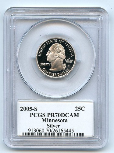2005 S 25C Silver Minnesota Quarter PCGS PR70DCAM - Picture 2 of 2
