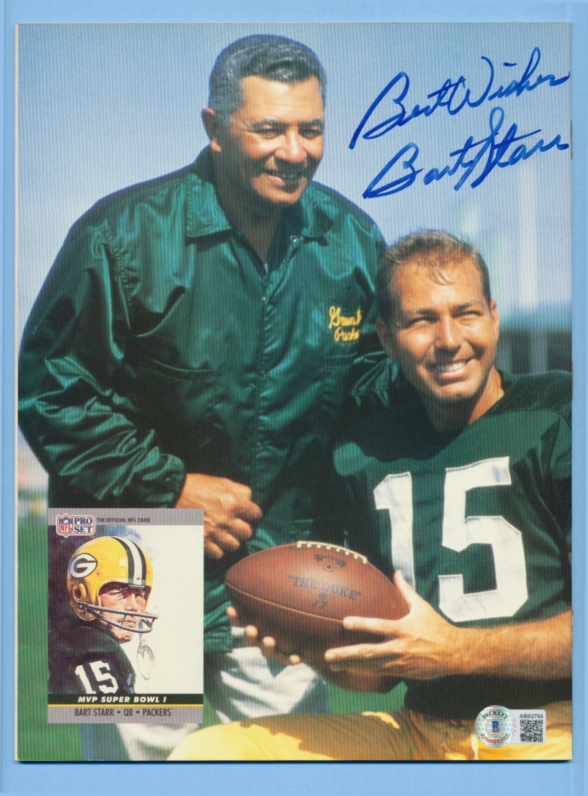 Bart Starr Autographed Signed Green Bay Packers 1991 Beckett Football Magazine BAS Beckett COA 