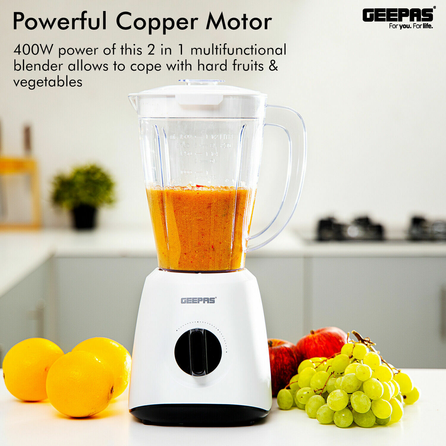 Geepas Blender Smoothie Milkshake Maker Food Processor Juicer Mixer Grinder eBay