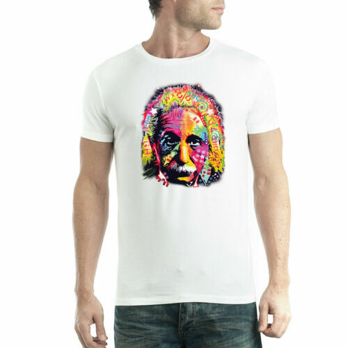 Einstein T Shirt Mens on White Fluro