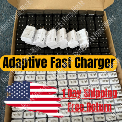 Wholesale Bulk Adaptive Fast USB Wall Charger US Block Power Adapter For Samsung