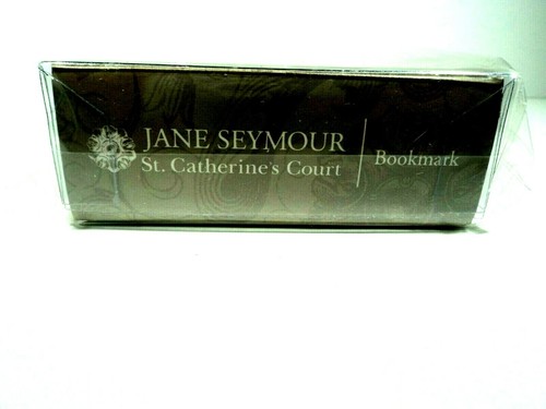 JANE SEYMOUR ST.CATHERINE'S PHOTO FRAME/BOOKMARK BEJEWELED & GOLD TONE VTG 6"-T - Picture 3 of 3