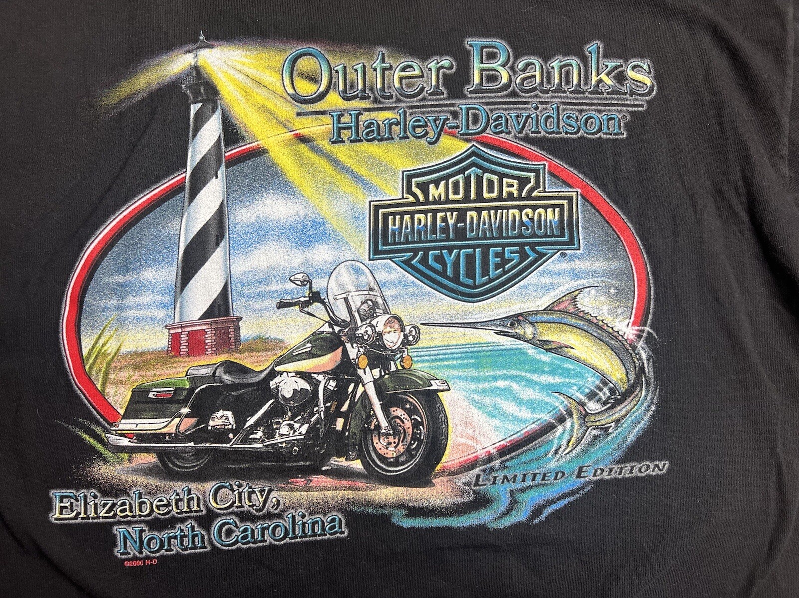 VTG Y2K Harley Davidson Outer Banks North Carolina 2… Gem