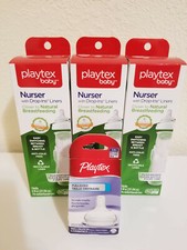 3x Playtex Baby Unisex Drop-Ins Nurser Bottles  2 Extra Nipples, Age 3 Mos NEW