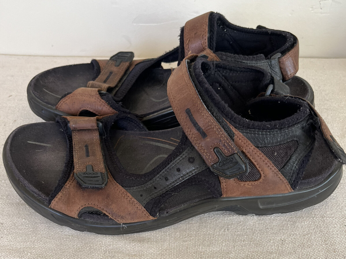 Ecco Leather Strappy Gladiator Hook N Loop Sandal… - image 3