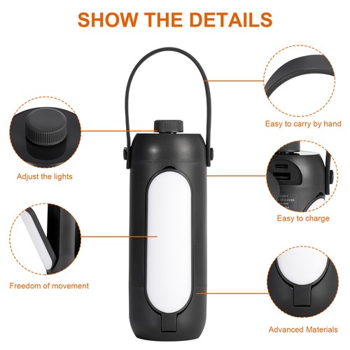 Camping LED Lamp USB Rechargeable Flashlight Tent Light Outdoor Hiking Lantern - Picture 5 of 28