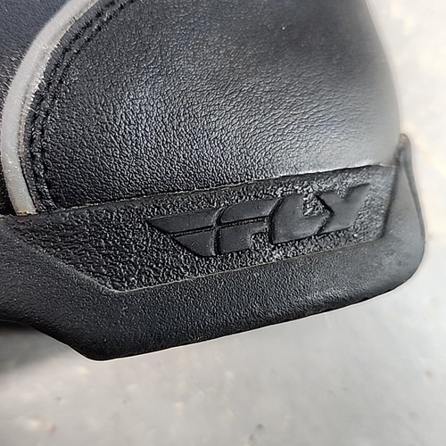 Mens Fly Racing Black Leather Milepost Motorcycle Boots US Size 9 (Read Descript - Picture 6 of 17