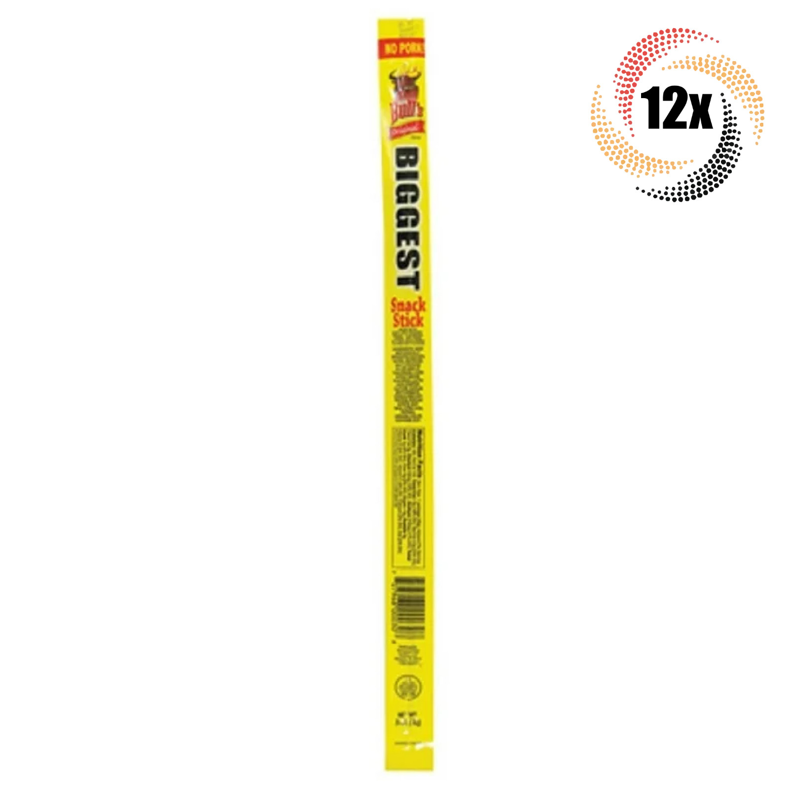 12x Sticks Bulls Мясная закуска на палочках с оригинальным вкусом | 9 унций | Без свинины