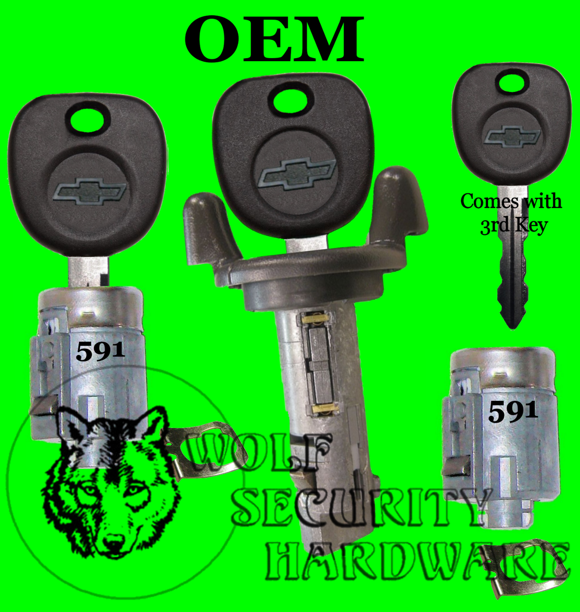 Purchase New Chevy Ignition Key Switch Lock Cylinder With 2 Chevy Keys 704600C In San Francisco - Foto 6