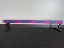 8FT Adjustable  gymnastic balance  beam Height: 12 inch - 20 inch, Blue, NEW