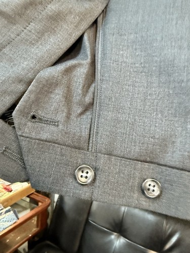 NEW Size 29 Men’s Medium Grey Dress Pant 100% Wool Super 150 Made In Italy R$275 - Picture 4 of 5