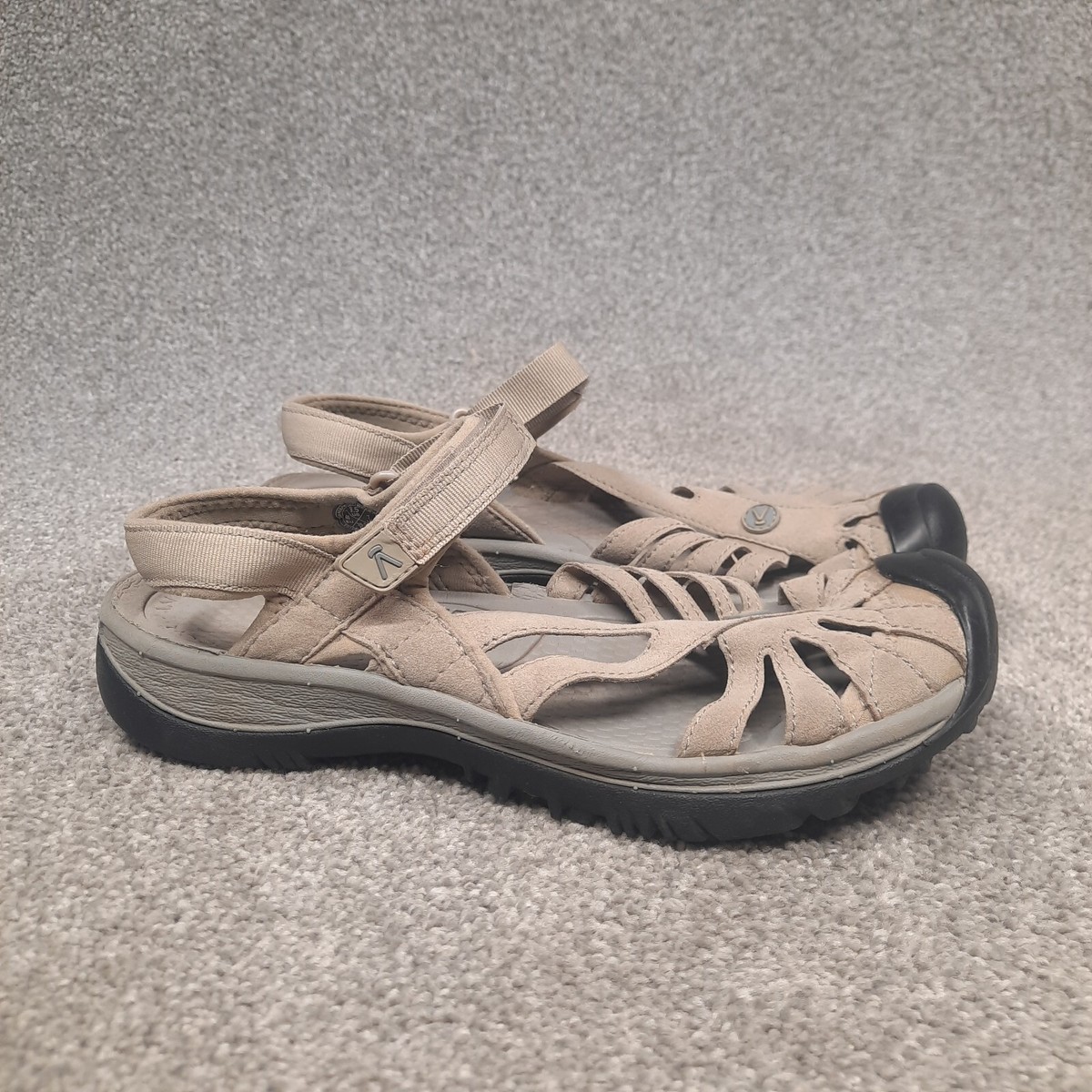Keen Rose Strap Sandals Shoes Womens Size Beige Strappy Adjustable Slide