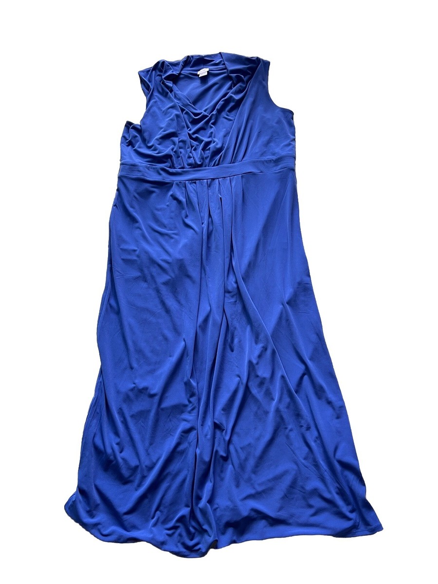 blue maxi dress size 16 Chicos 3 (16-18) Slip On V Neck Length 57” Poly #1400 collection-haslemere Choose from a wide Size:Toddlers 10 The Nostalgic Babydoll Dress