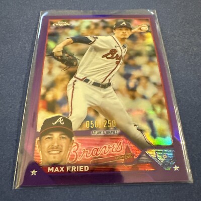 Max Fried /250 - 2023 Topps Chrome Purple Parallel
