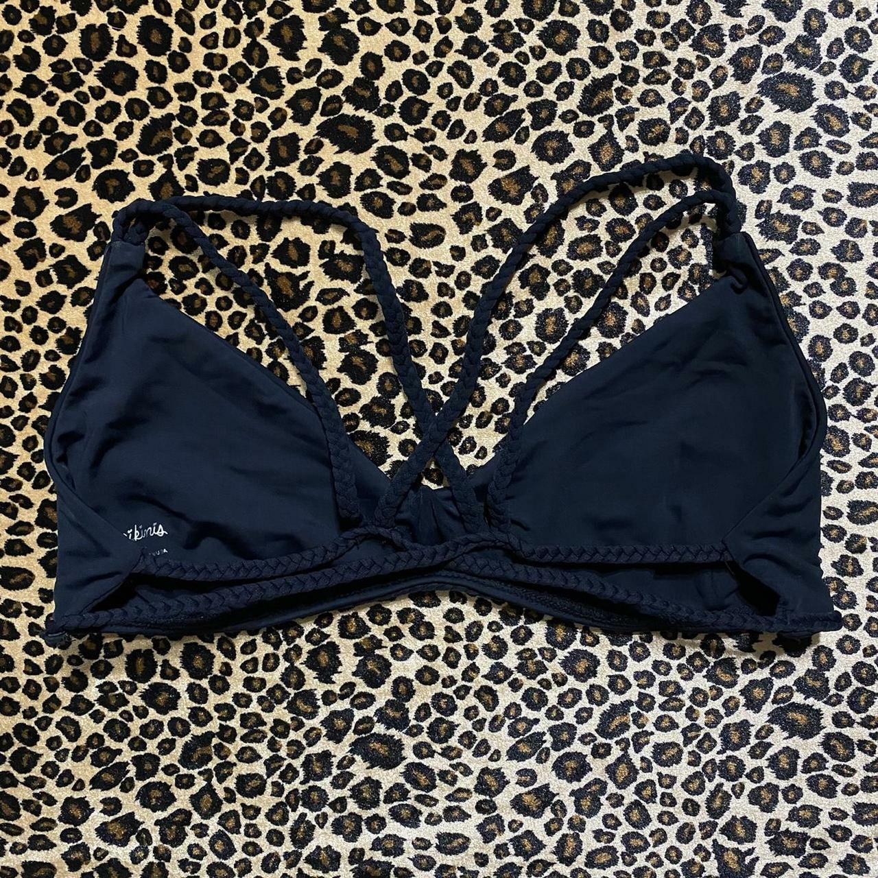 frankies bikinis black braided bikini top Gem
