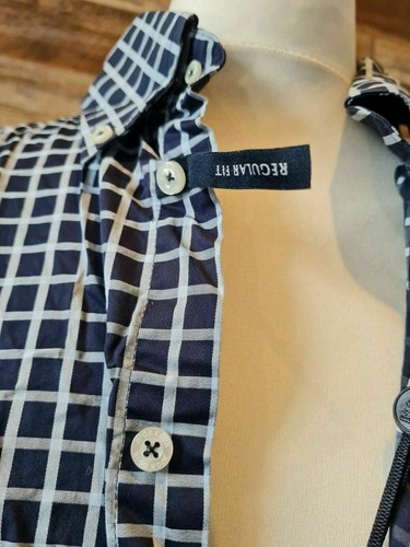 Camisa McGregor New York Azul Cuadros Para Hombre Manga Larga Abotonada XXXLarge - Imagen 8 de 11