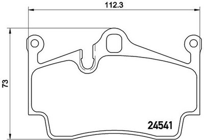 Rear axle Brembo P 65 028 brake pad set, disc brake for Porsche