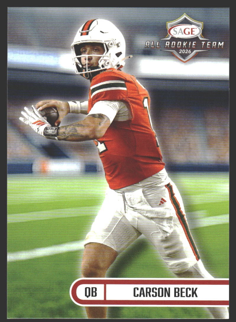 Carson Beck #120 2026 SAGE Miami Hurricanes
