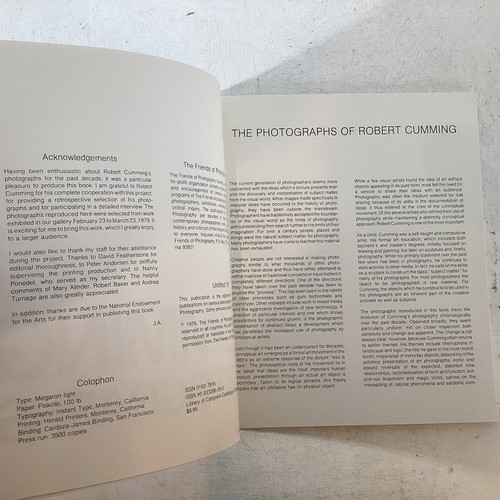 Cumming Photographs Untitled 18 by James Alinder & Robert Cumming - Very Good - Foto 8 di 8