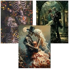 3 Pack Diamond Art Kits for Adults, Skull Diamond Painting Kits for Adults Be...