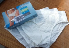 Sloggi GO Casual Midi Briefs Knickers 3 Pack  white brand new size small j3