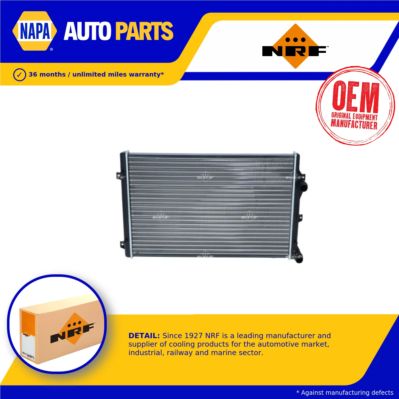 Radiator fits VW EOS 1F 2.0 06 to 15 NRF 1K0121251L 1K0121253L 5K0121251AA New