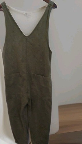 free people we the free high roller jumpsuit XS army green overalls coveralls