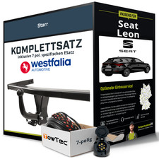Für SEAT Leon Typ KL1 , KLG Anhängerkupplung starr +eSatz 7pol 11.2019-jetzt Set