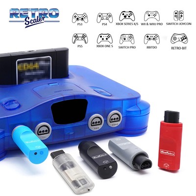 RetroScaler BlueRetro Wireless Game Controllers Adapter for Nintendo 64 Console 