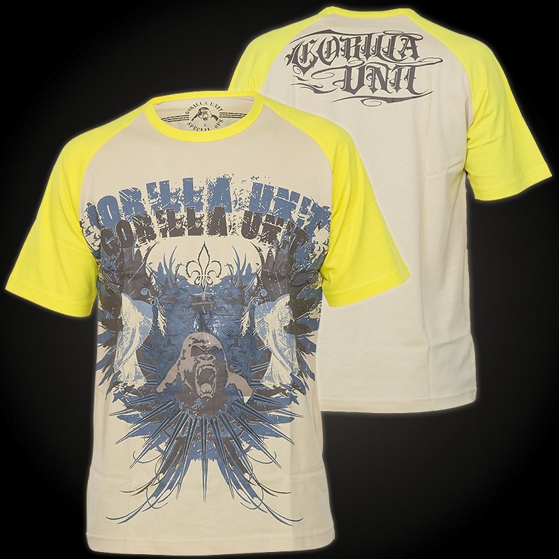 Футболка GORILLA UNIT Two Angels Бежевого цвета/Футболки Gelb